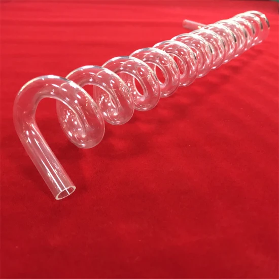 Tubo a spirale per riscaldamento in vetro al quarzo trasparente resistente alla corrosione personalizzato