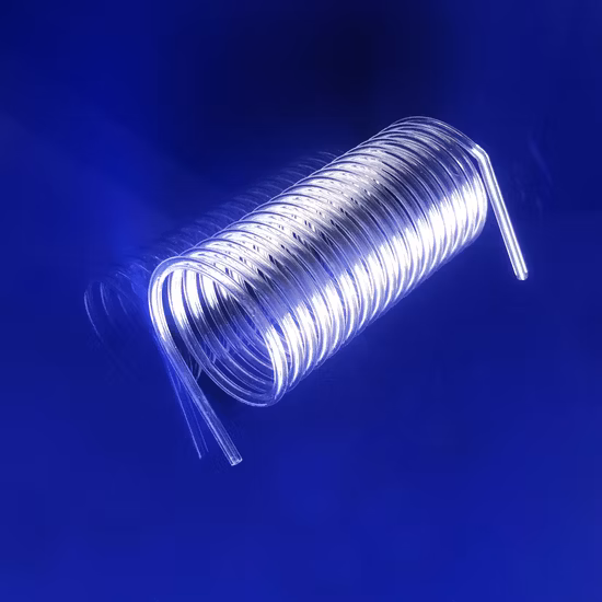 Tubo a spirale per riscaldamento in vetro al quarzo trasparente resistente alla corrosione personalizzato